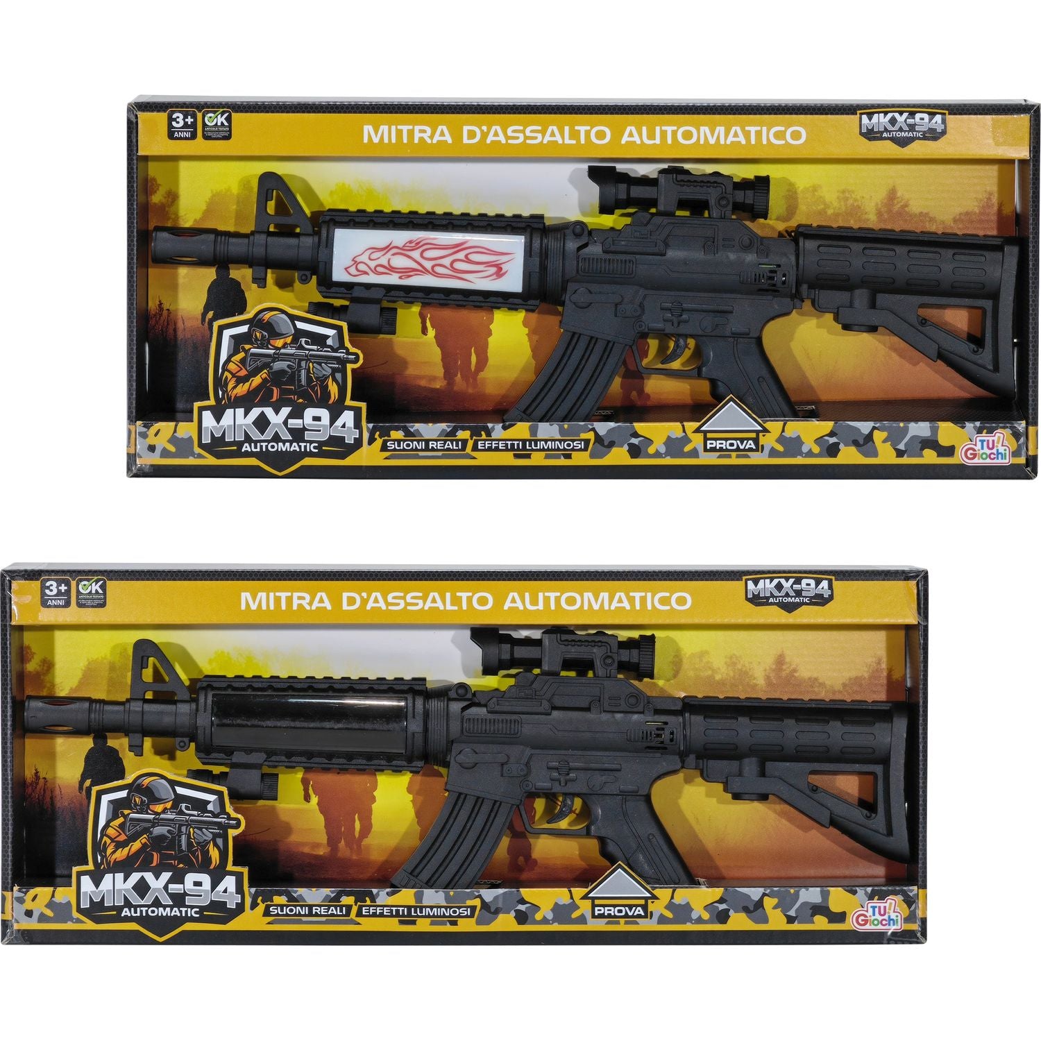 TU GIOCHI - Mitra d’Assalto MKX-94 Giocattolo Automatico con Suoni e Luci