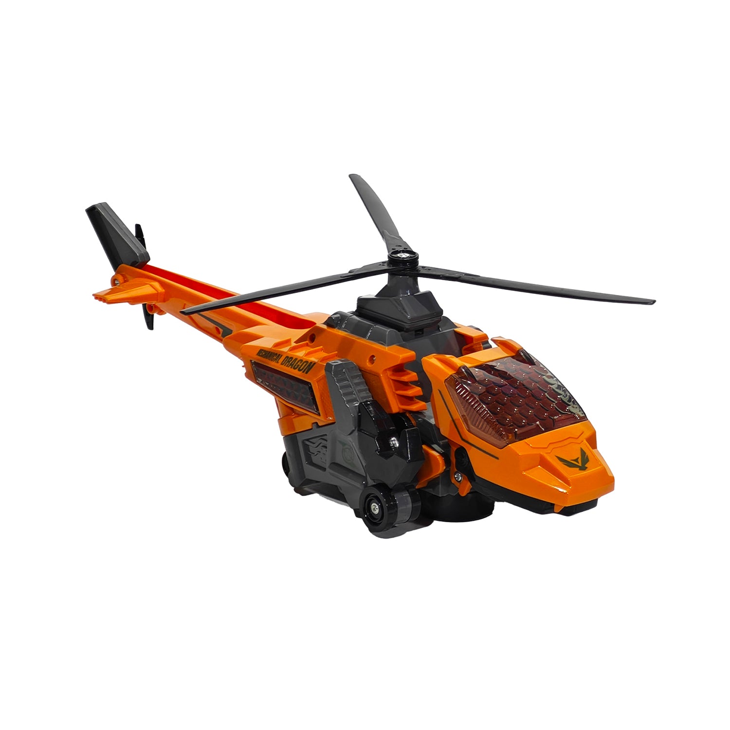 TU GIOCHI - Dino Deformation Robot Helicopter Dinosauro Trasformabile con Luci LED e Suoni