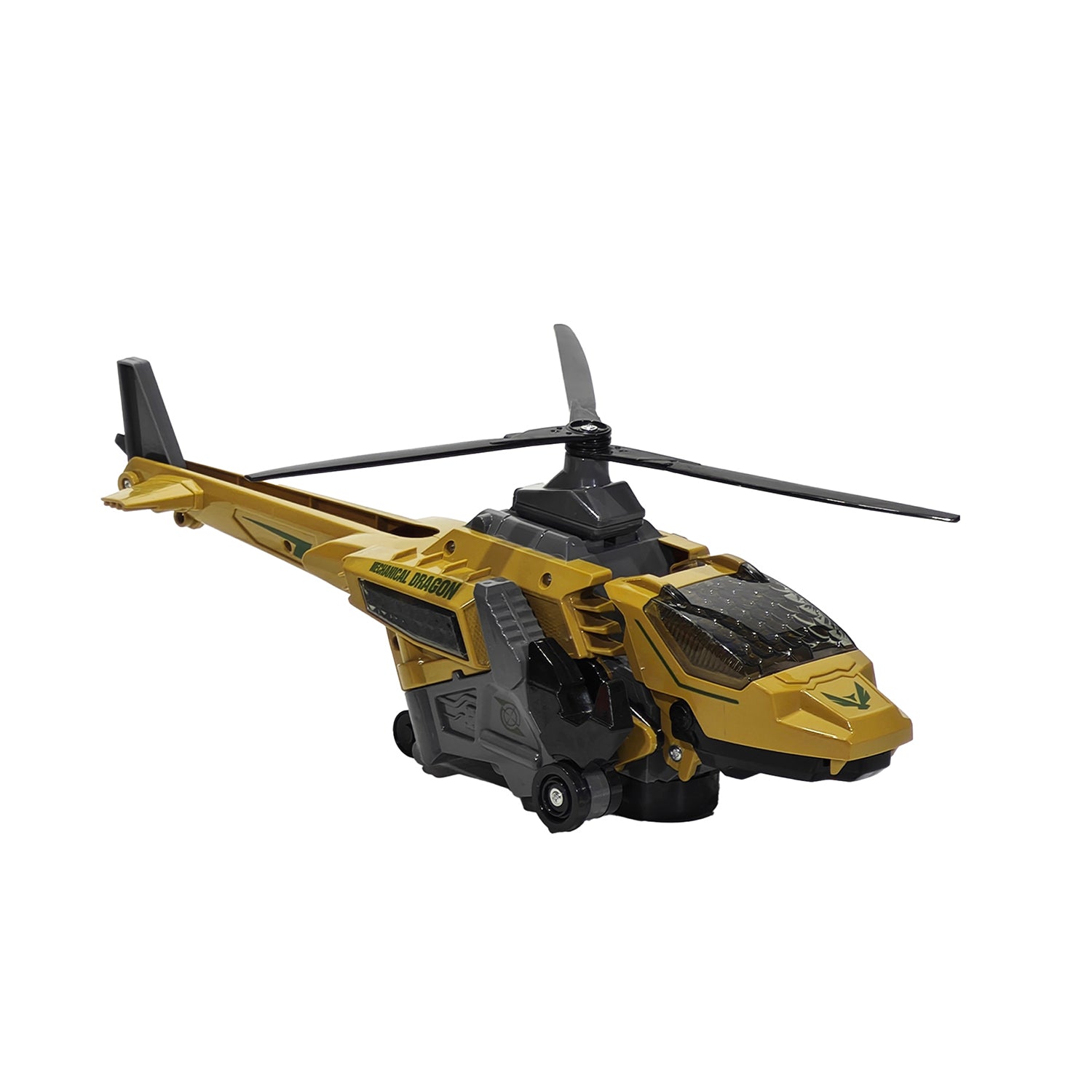 TU GIOCHI - Dino Deformation Robot Helicopter Dinosauro Trasformabile con Luci LED e Suoni