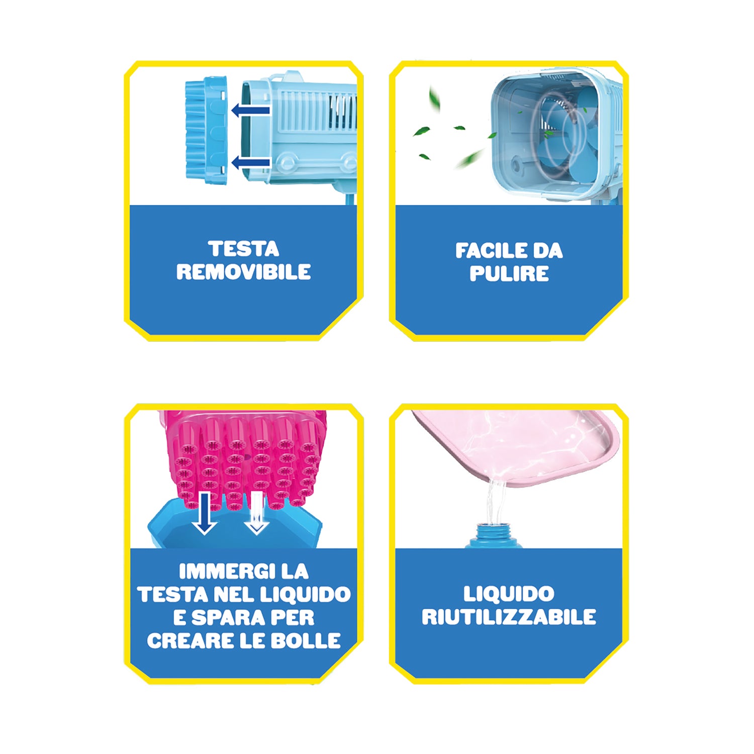 TU GIOCHI - Pistola Spara Bolle di Sapone 69 Fori