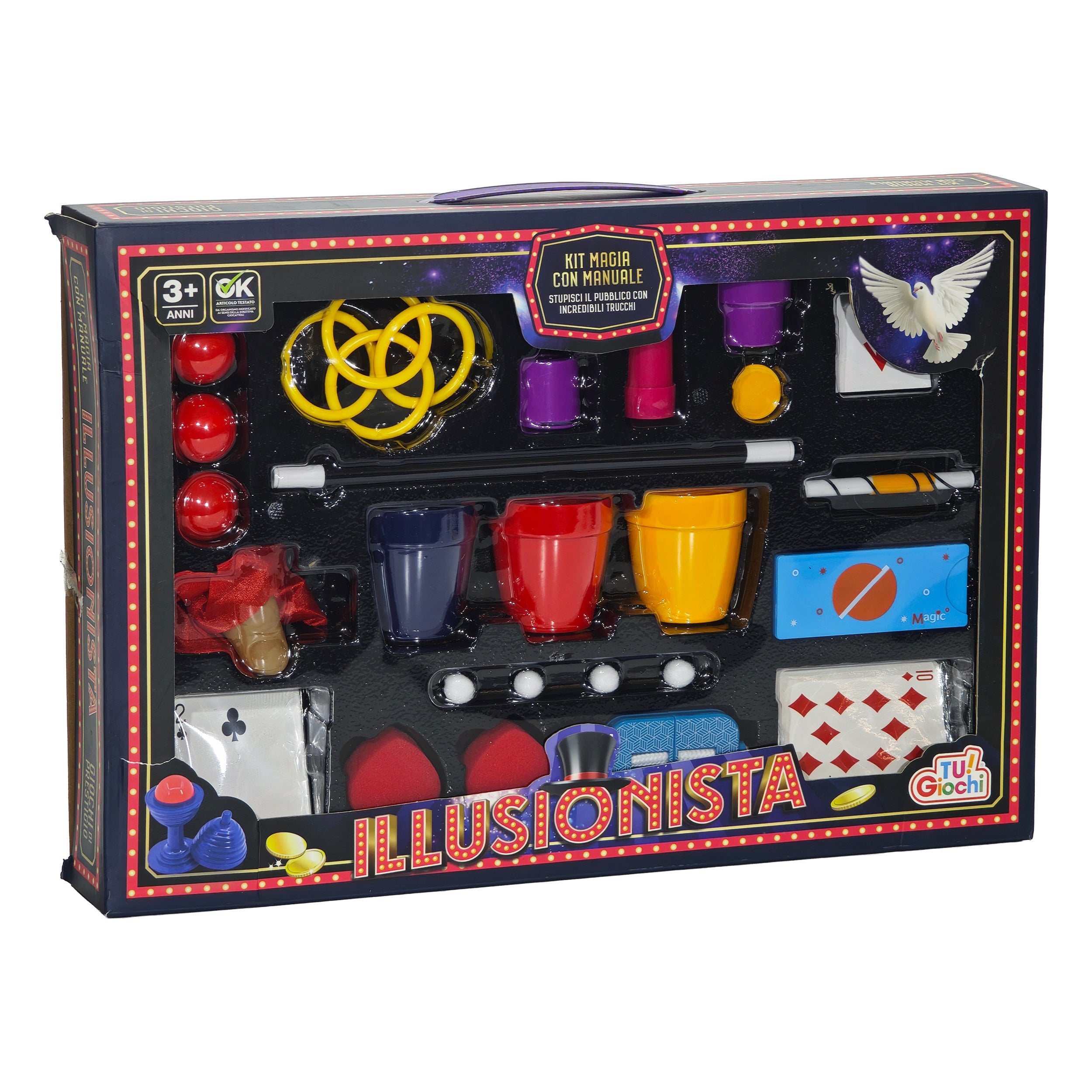TU GIOCHI - Illusionista Kit Magia per Bambini con Manuale e Accessori