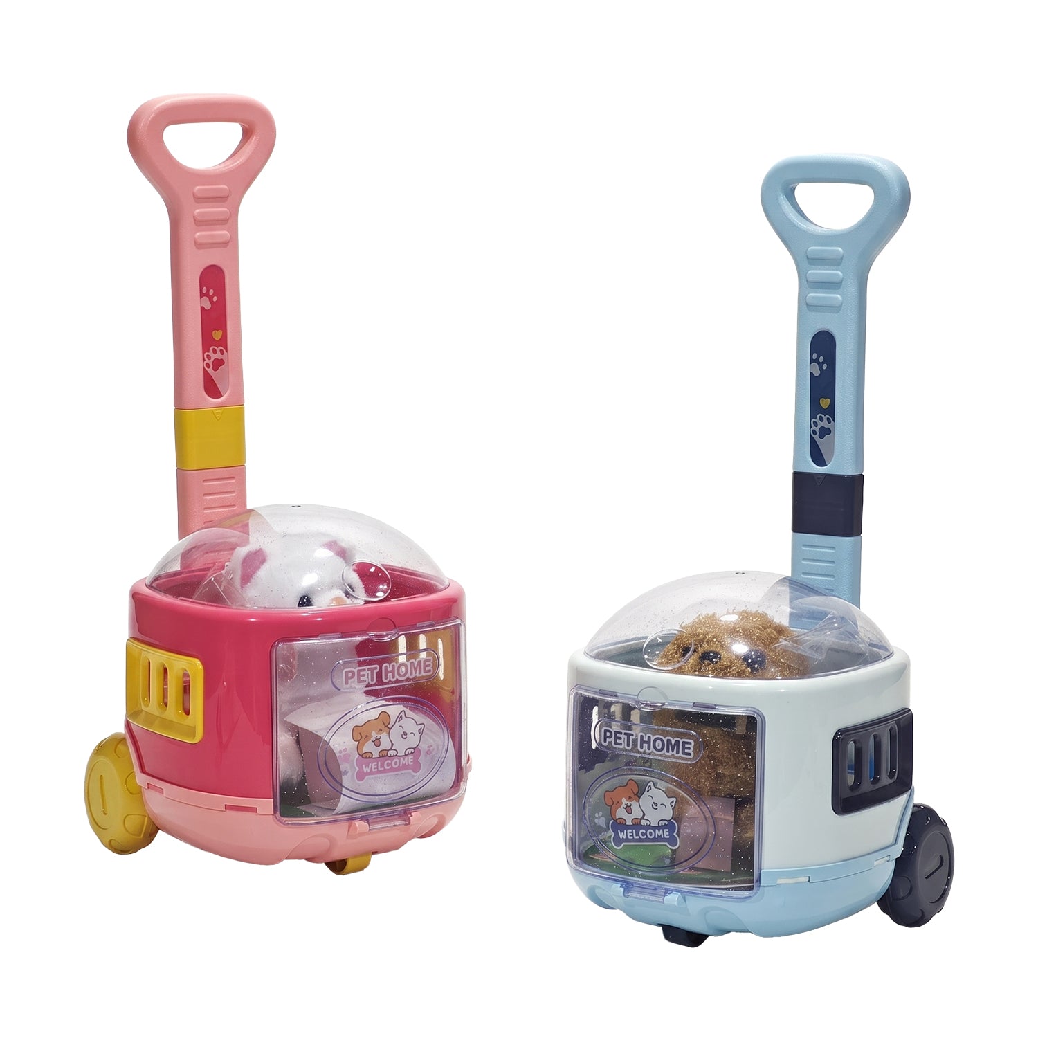 TU GIOCHI - Trolley Pet Milo Dog & Nimba Cat con Peluche Interattivo 3+ Anni