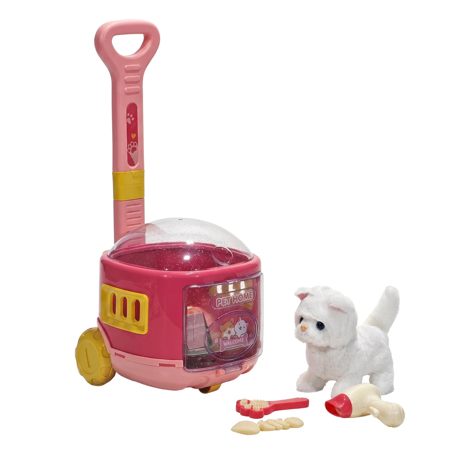 TU GIOCHI - Trolley Pet Milo Dog & Nimba Cat con Peluche Interattivo 3+ Anni