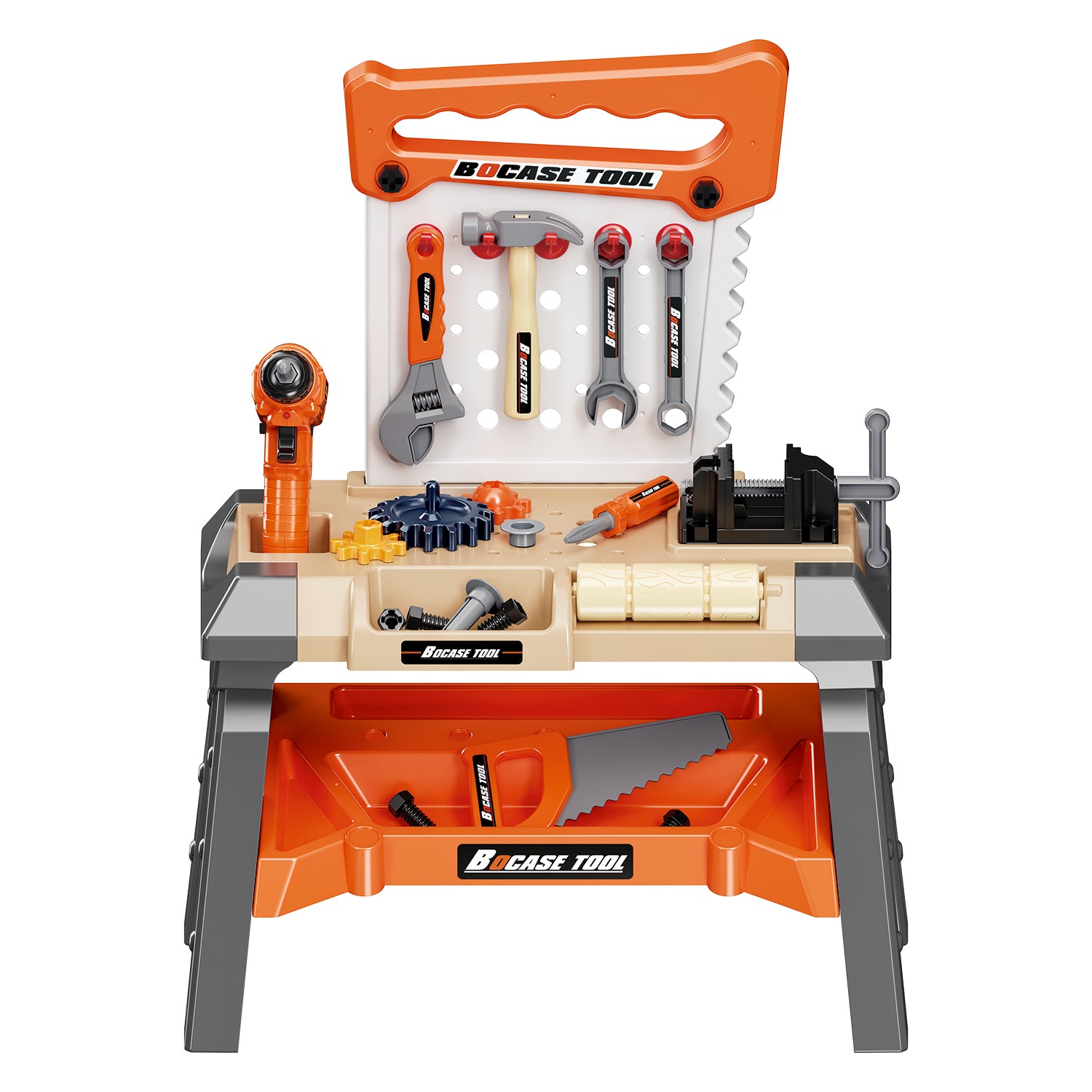 TU GIOCHI - Officina Fai Da Te Banco da Lavoro per Bambini con 78 Pezzi e Trapano Elettrico