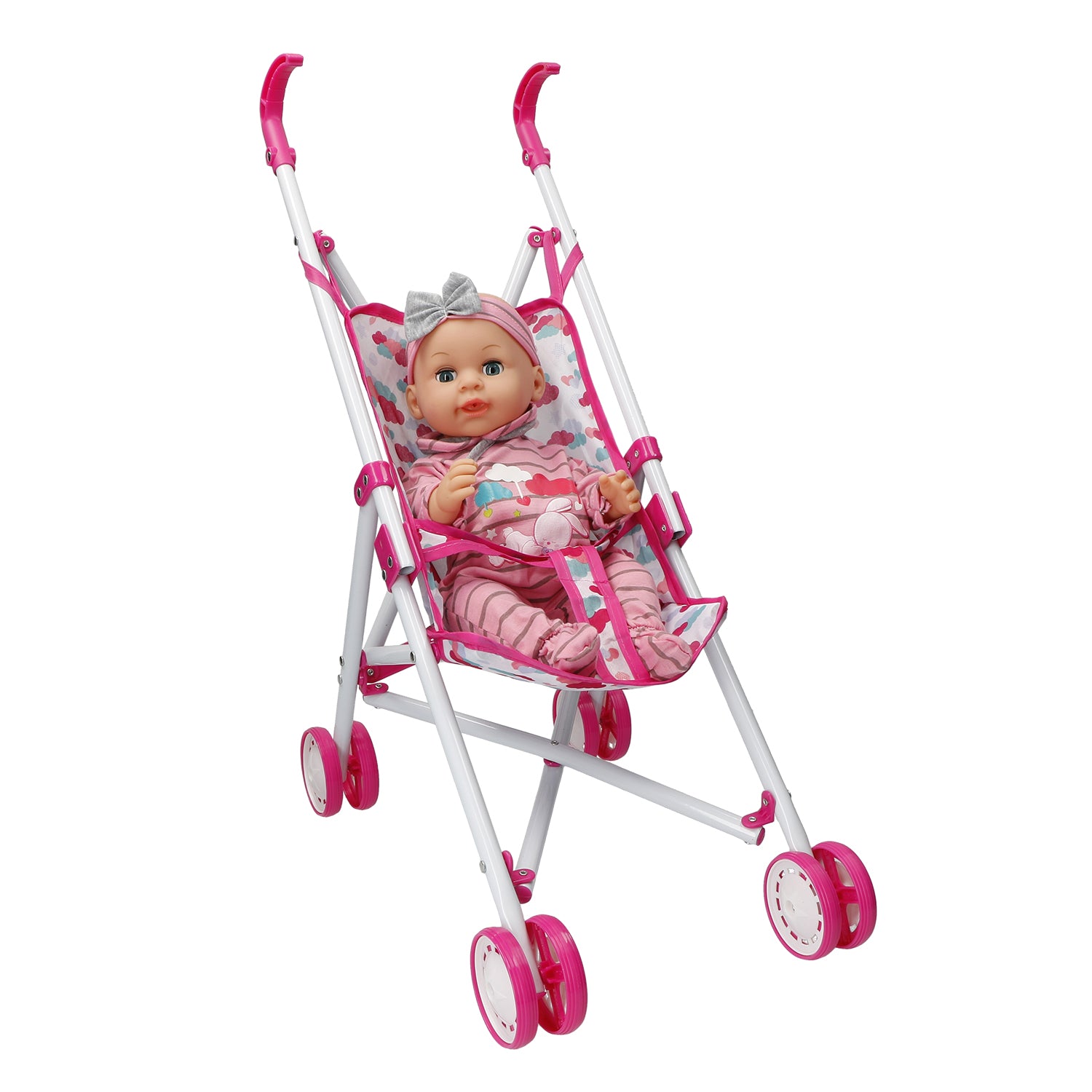 TU GIOCHI - Bambola Interattiva Il Mio Bebè a Passeggio con Suoni e Passeggino