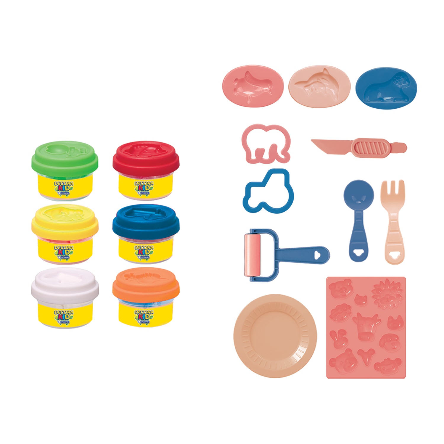 TU GIOCHI - Decora Kid Foresta Animal World - Set Creativo con Plastilina 18 Pezzi