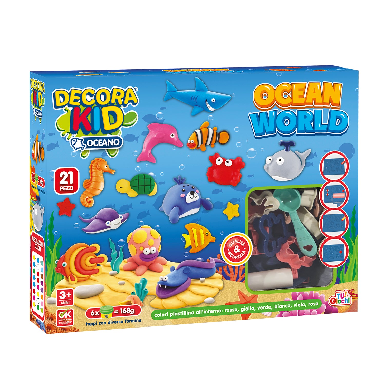 TU GIOCHI - Decora Kid Ocean World 21 Pezzi