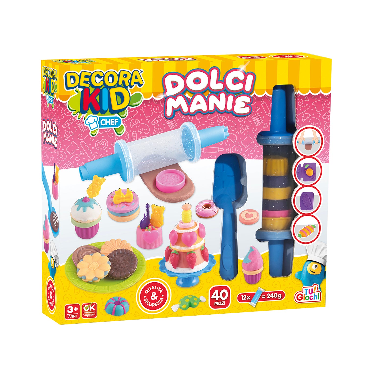 TU GIOCHI - Decora Kid Chef Dolci Manie 40 Pezzi