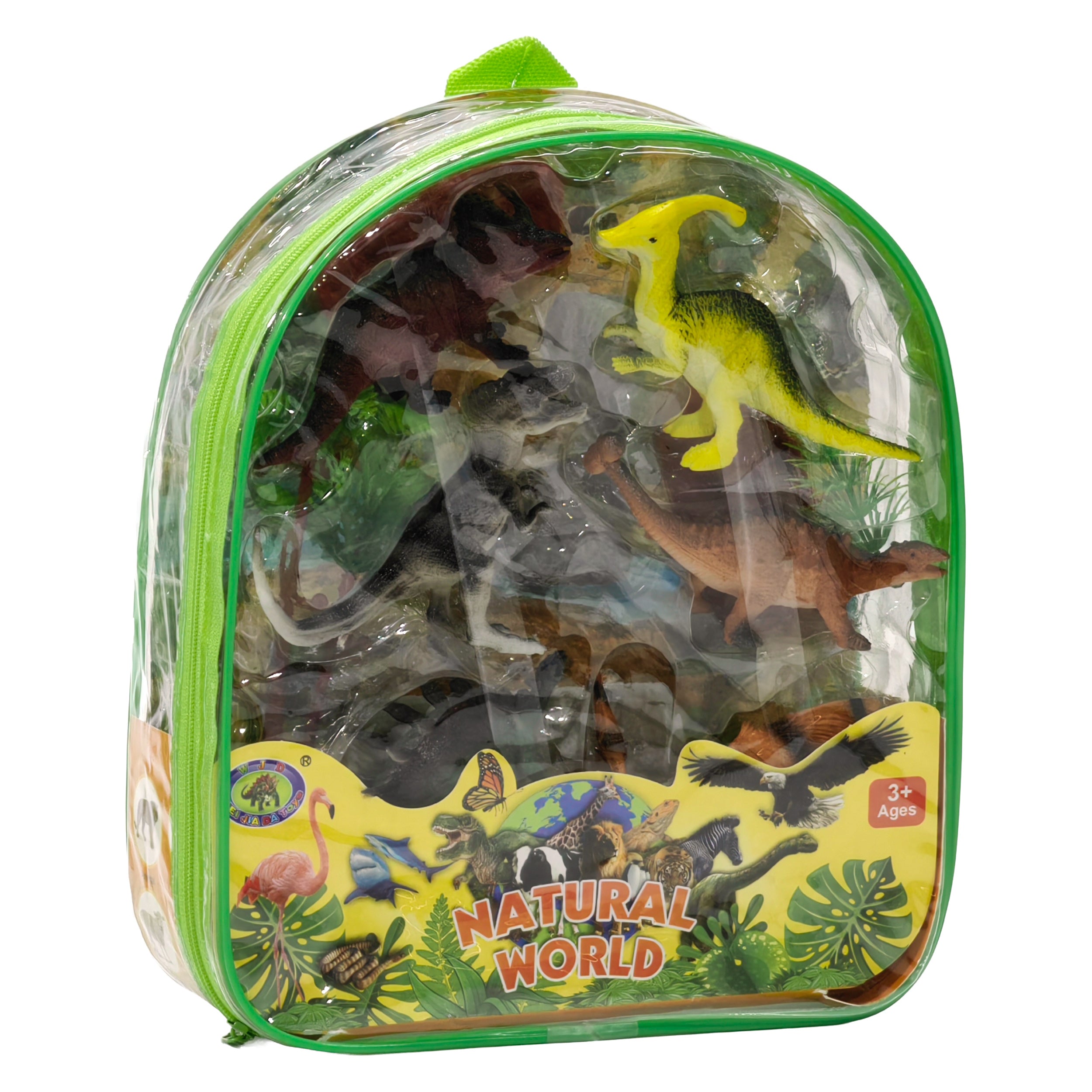 TU GIOCHI - Animals Bags Set 14 Pezzi – Animali Fattoria, Dinosauri, Insetti e Natura
