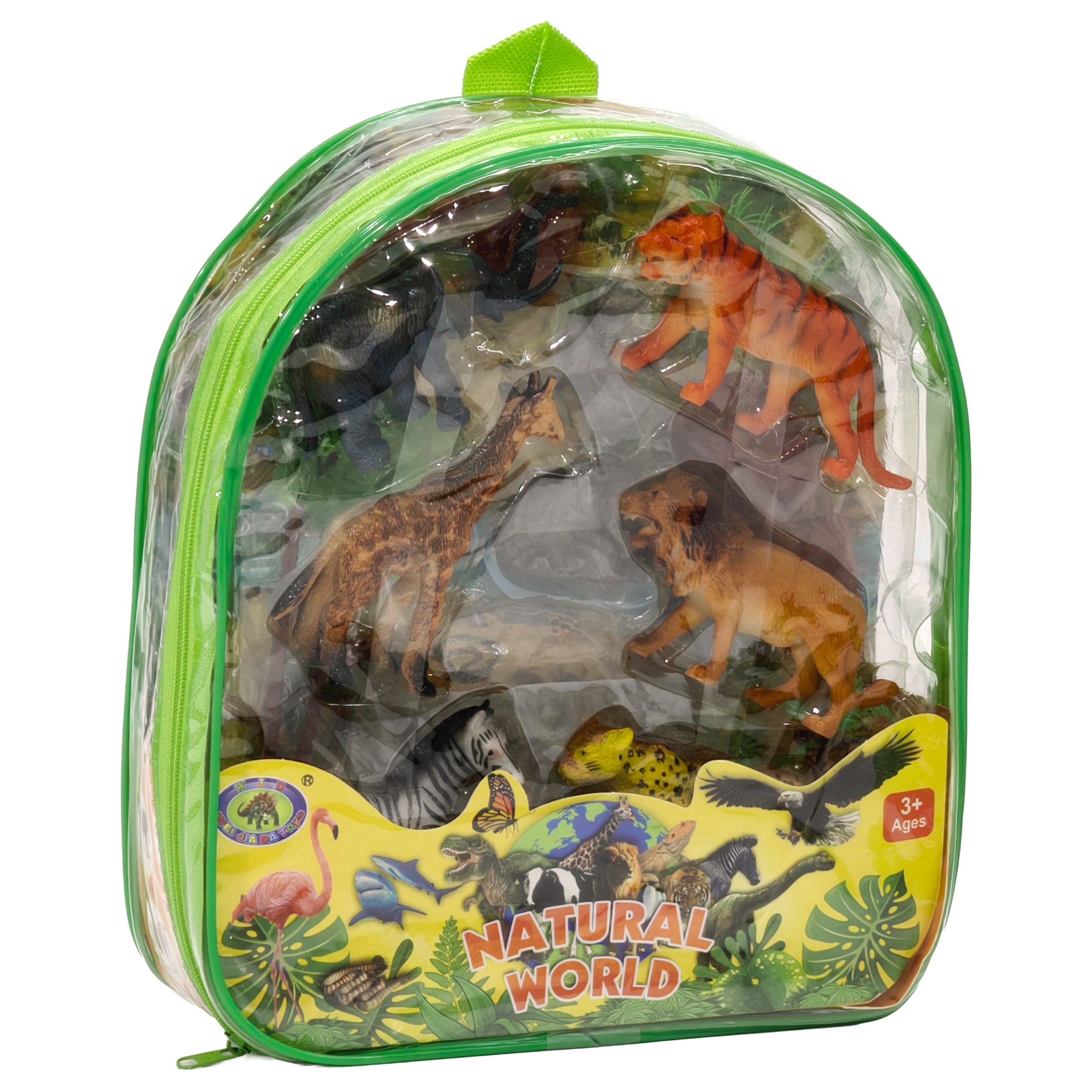 TU GIOCHI - Animals Bags Set 14 Pezzi – Animali Fattoria, Dinosauri, Insetti e Natura