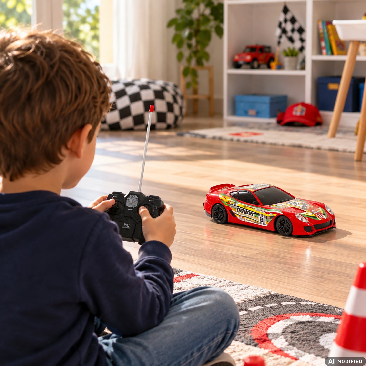 TU GIOCHI - Auto Sportiva Radiocomandata Super Car Racing 1:16 con Fari LED 5+ Anni