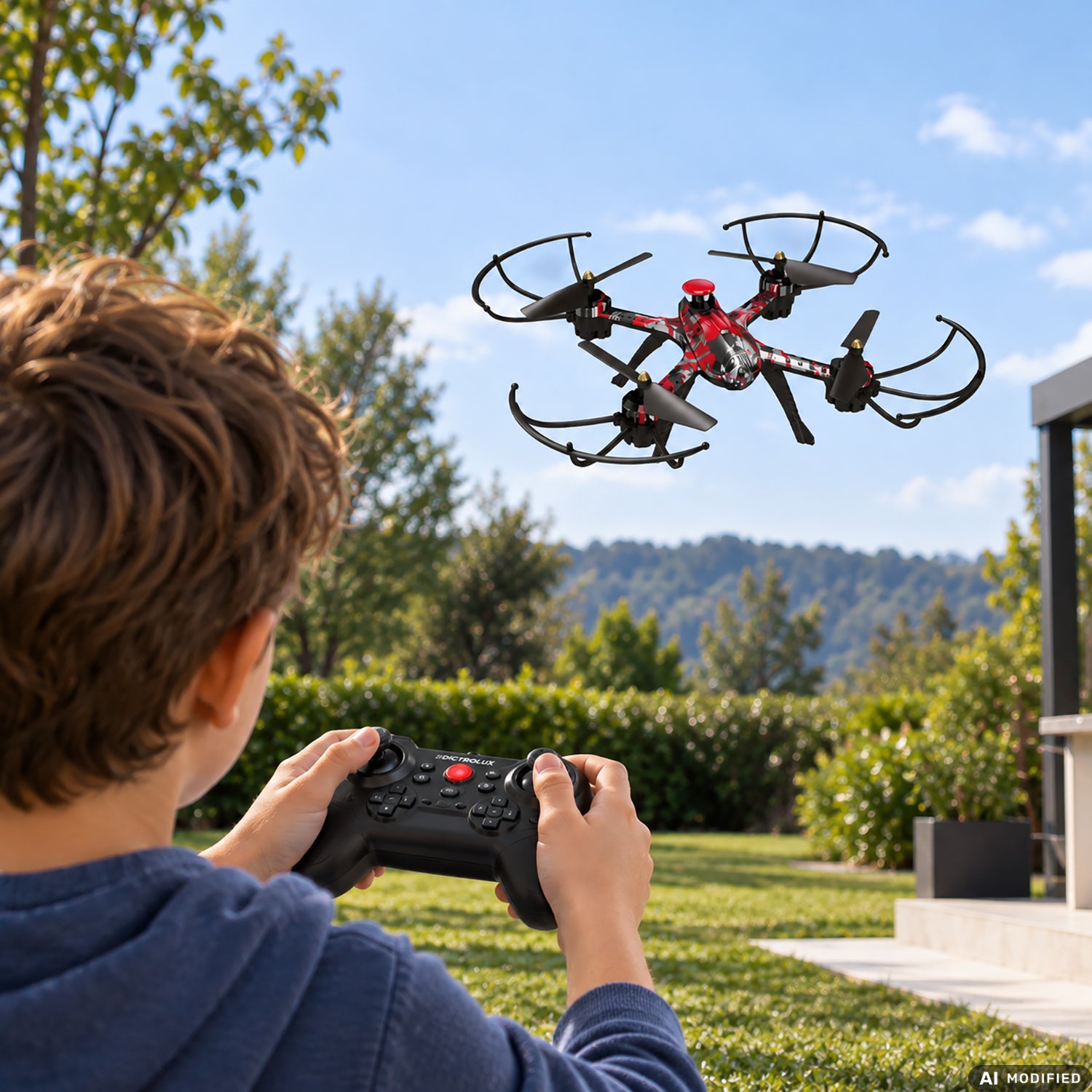 DICTROLUX - Drone Radiocomandato Wraptor 2,4 GHz con Guanto Sensoriale e Radiocomando