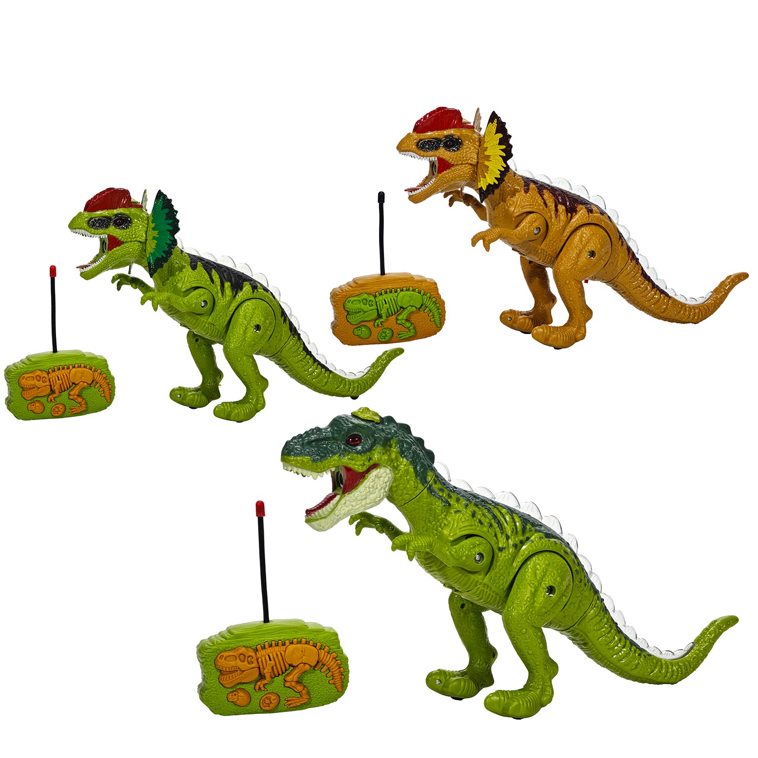 TU GIOCHI - Dinosaur World Dinosauro Radiocomandato con Effetto Spray, Luci e Suoni 5+ Anni