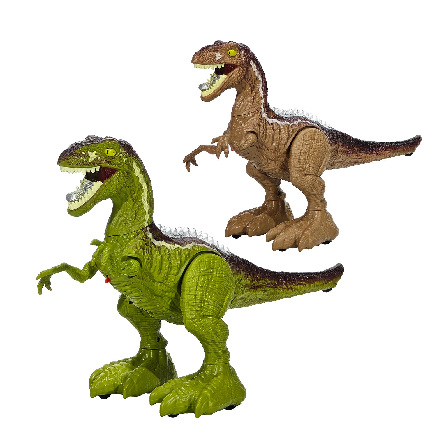 TU GIOCHI - Dinosaur World Raptor Radiocomandato 2,4 GHz con Controller Giroscopico, Spray e Luci 5+ Anni