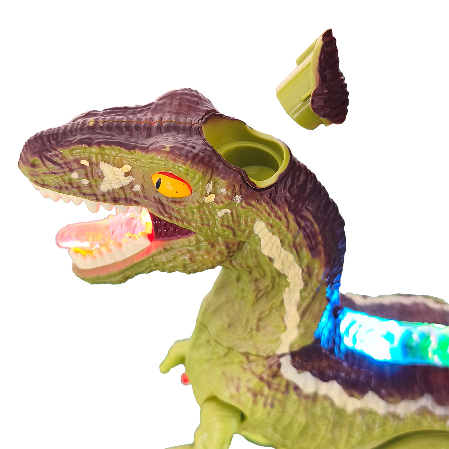 TU GIOCHI - Dinosaur World Raptor Radiocomandato 2,4 GHz con Controller Giroscopico, Spray e Luci 5+ Anni
