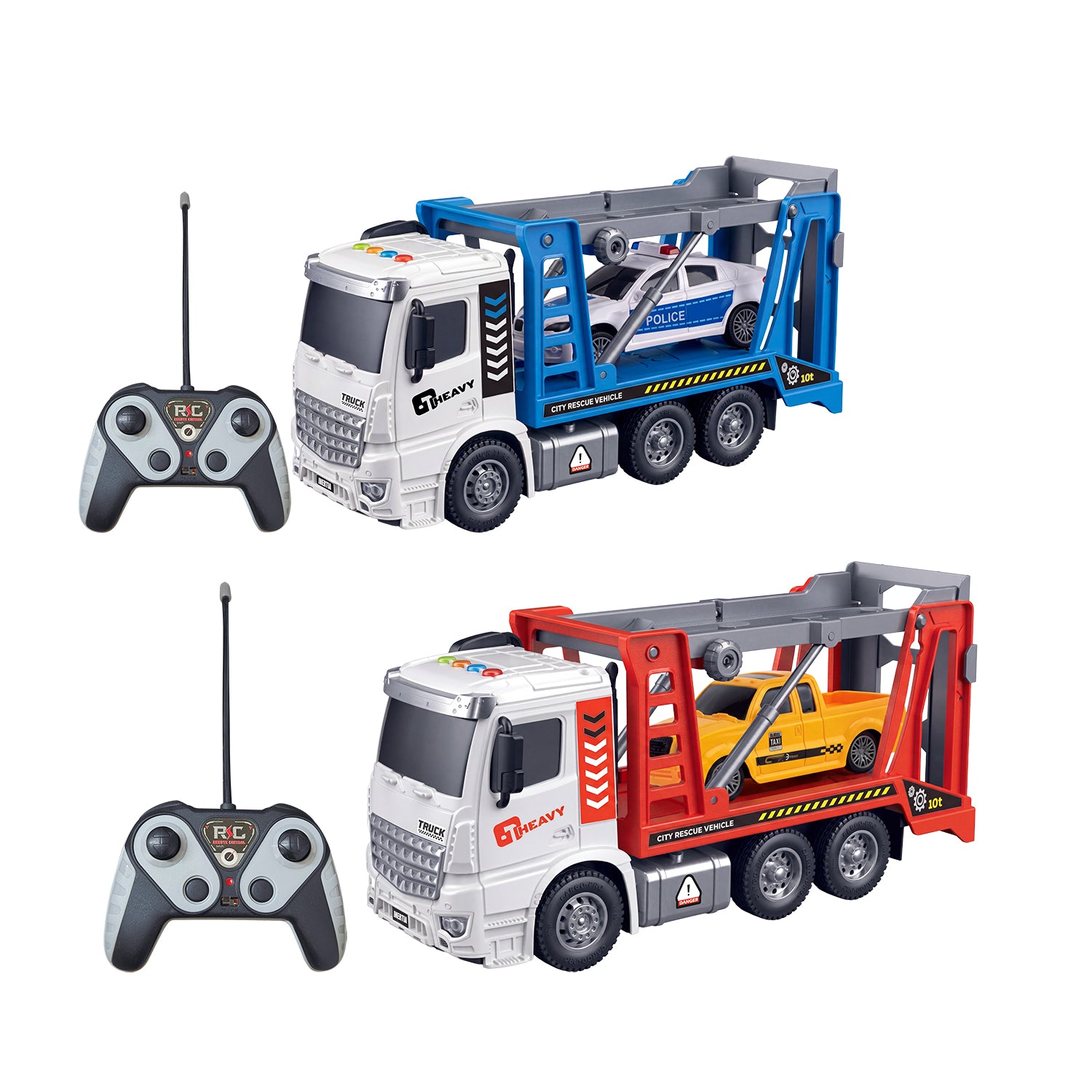 TU GIOCHI - City Service Super Truck Radiocomandato 1:14 con Auto 5+ Anni - Police Truck / Super Truck