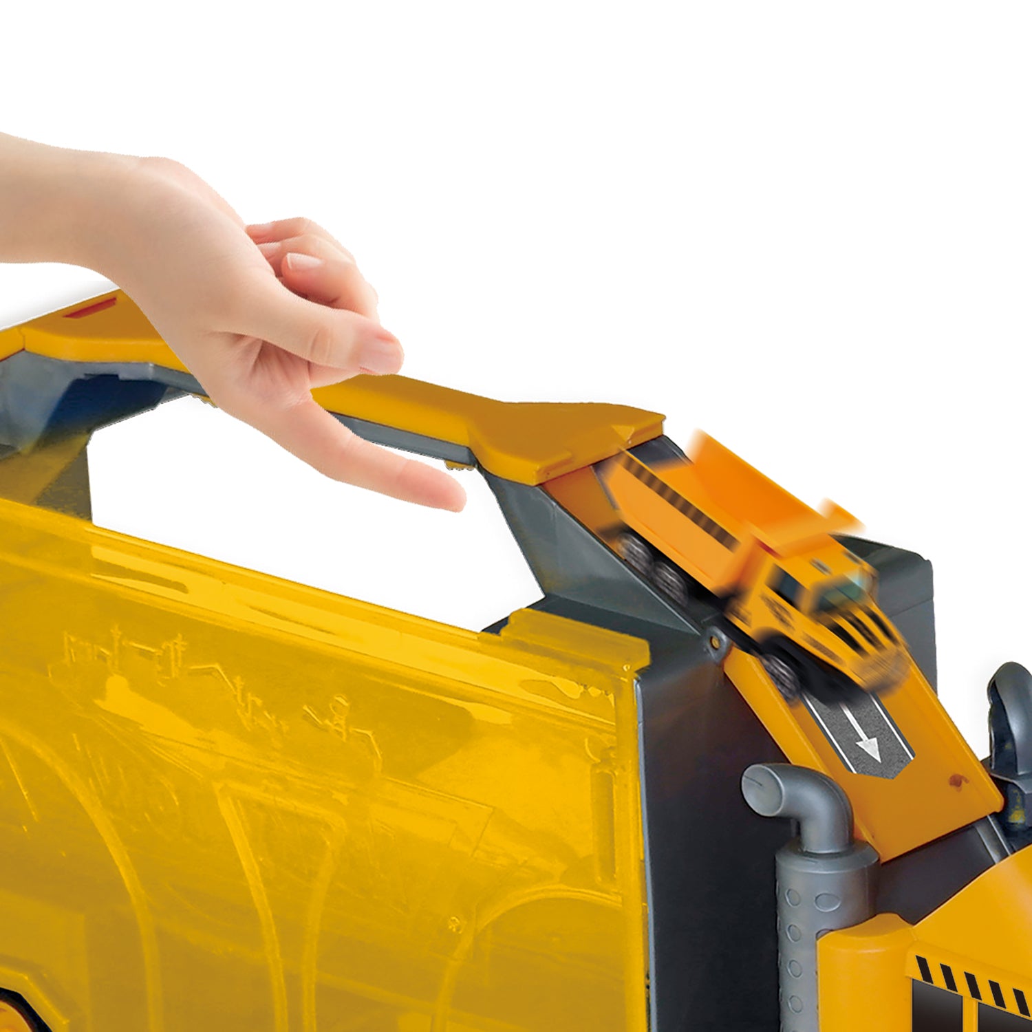 TU GIOCHI - Camion Container Trasformabile 2 in 1 con Pista e Veicoli 3+ Anni