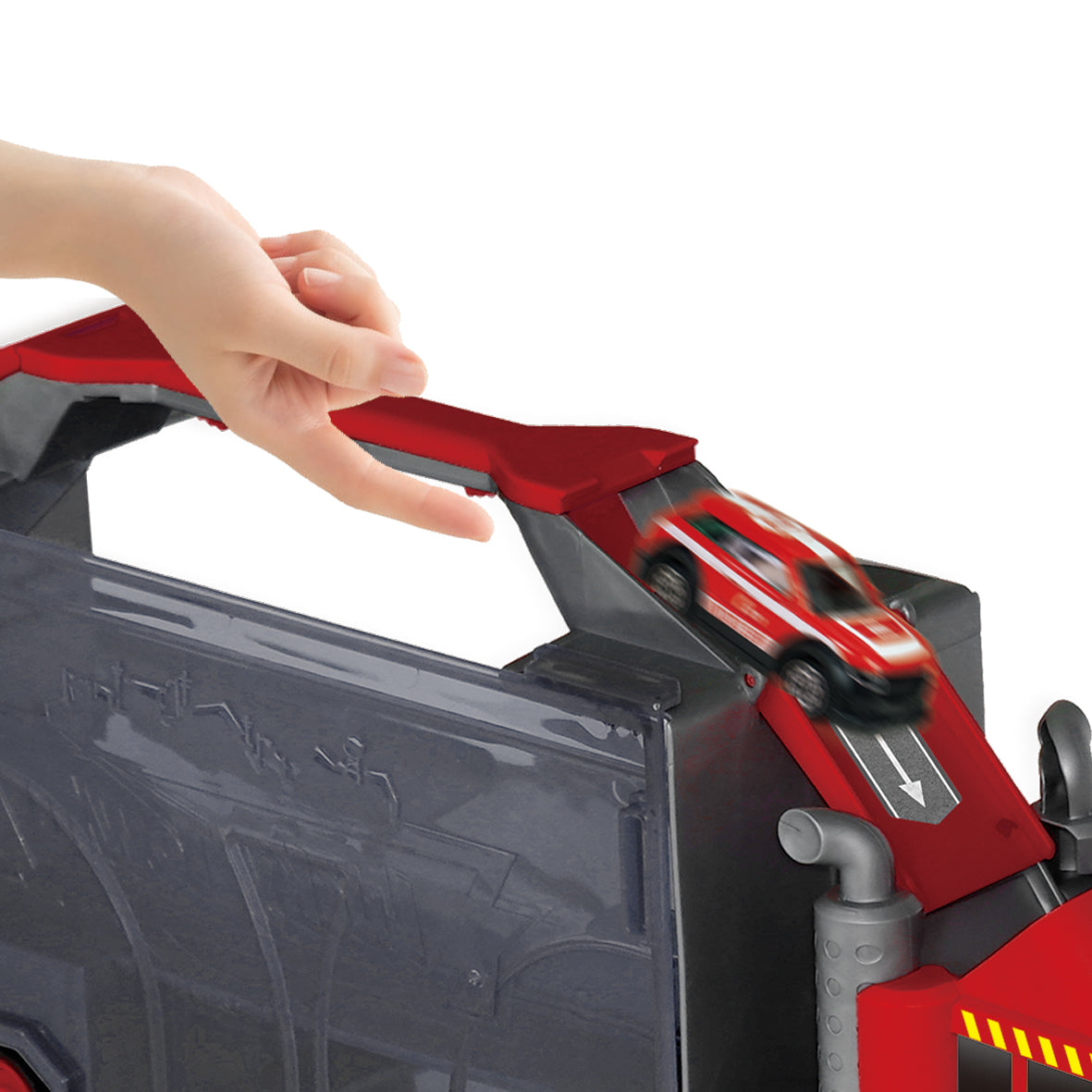 TU GIOCHI - Camion Container Trasformabile 2 in 1 con Pista e Veicoli 3+ Anni