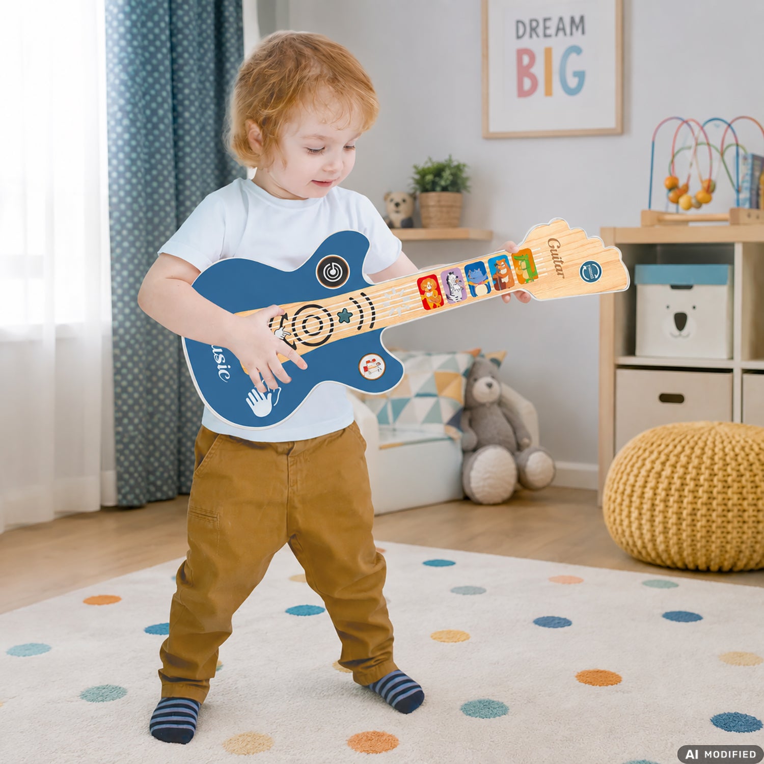 TU GIOCHI - Chitarra Touch Interattiva per Bambini con Melodie e Suoni Guitar Music 3+ Anni