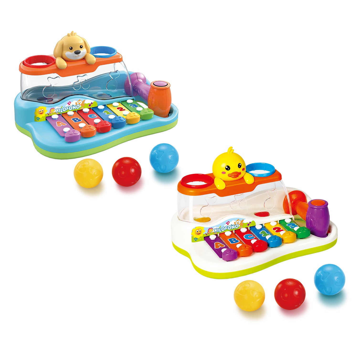 TU GIOCHI - Xilofono Pet Friends Gioca & Impara con Martelletto e Palline 6+ Mesi