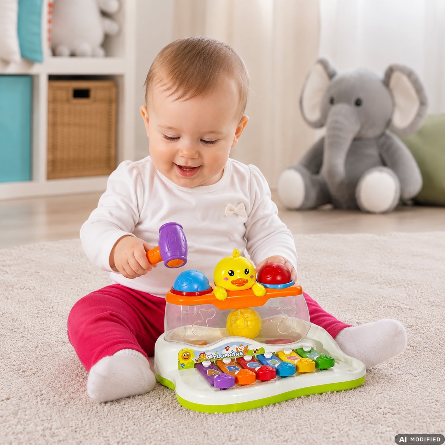 TU GIOCHI - Xilofono Pet Friends Gioca & Impara con Martelletto e Palline 6+ Mesi
