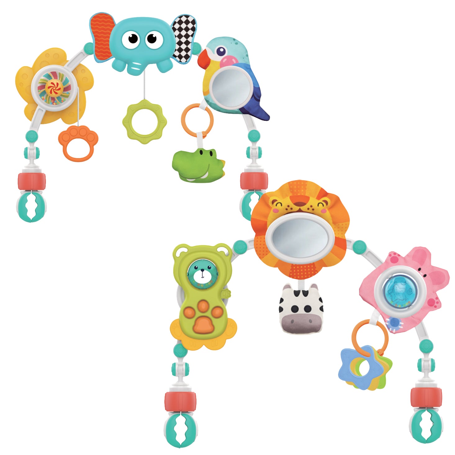 TU GIOCHI - Arco Multiattività Gioca & Impara con Sonagli, Specchietto e Giochi Sensoriali 0+ Mesi