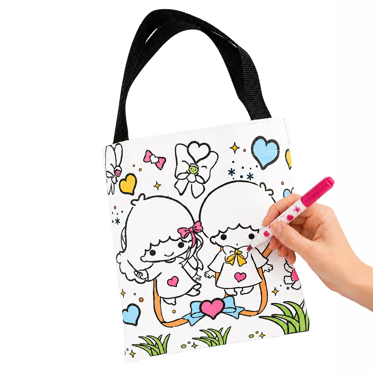 TU GIOCHI - Fashion Colora Look Bambola con Borsa e Vestito da Colorare, 5 Pennarelli e Accessori 3+ Anni