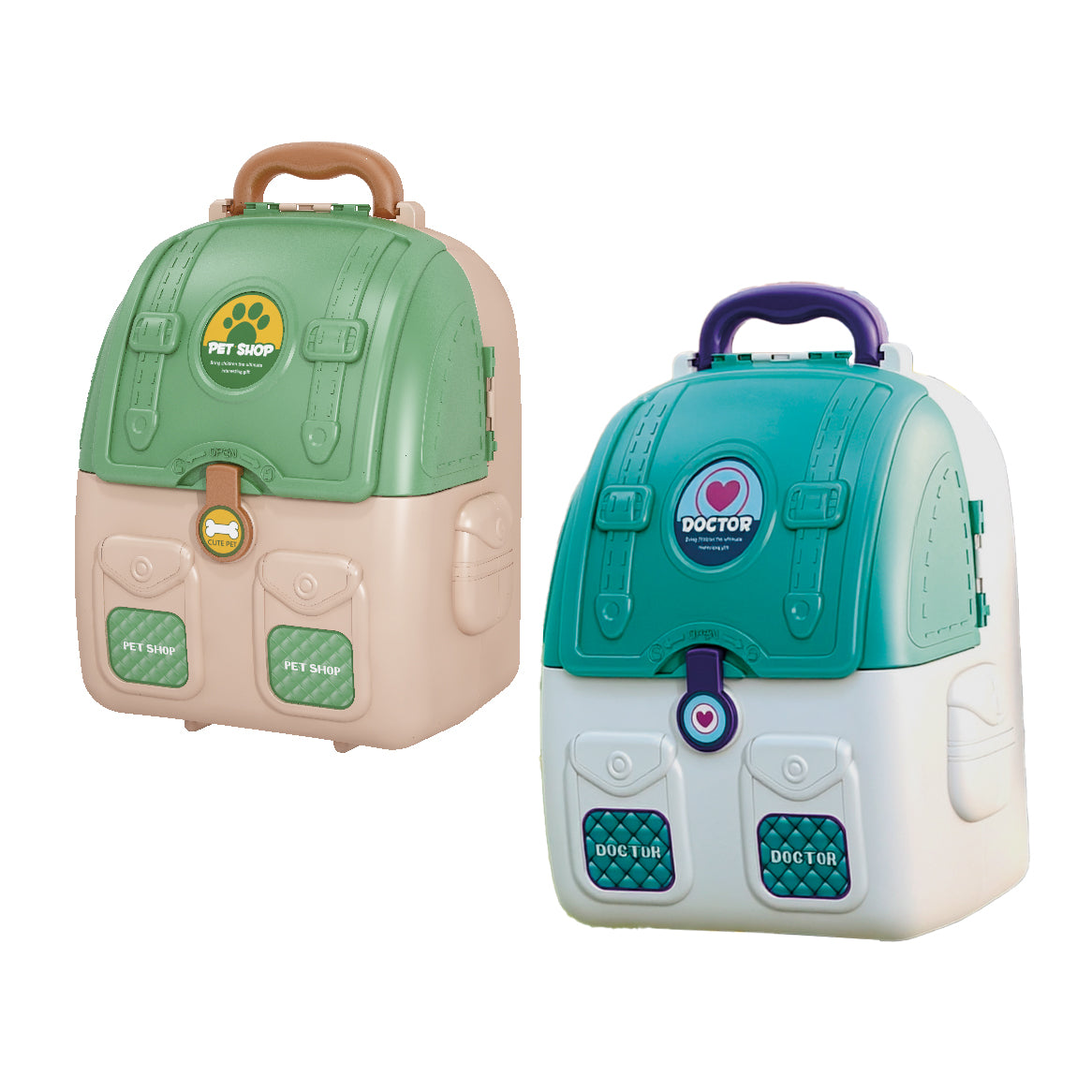 TU GIOCHI - Zainetto 3 in 1 Trasformabile con Playset, Luci e Suoni, 80+ Pezzi 3+ Anni