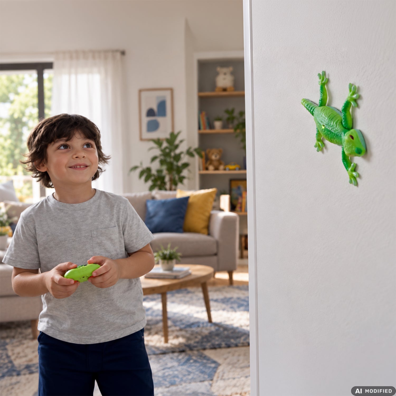 TU GIOCHI - Geco Arrampicamuri Radiocomandato con Infrarossi e Luce LED 3+ Anni