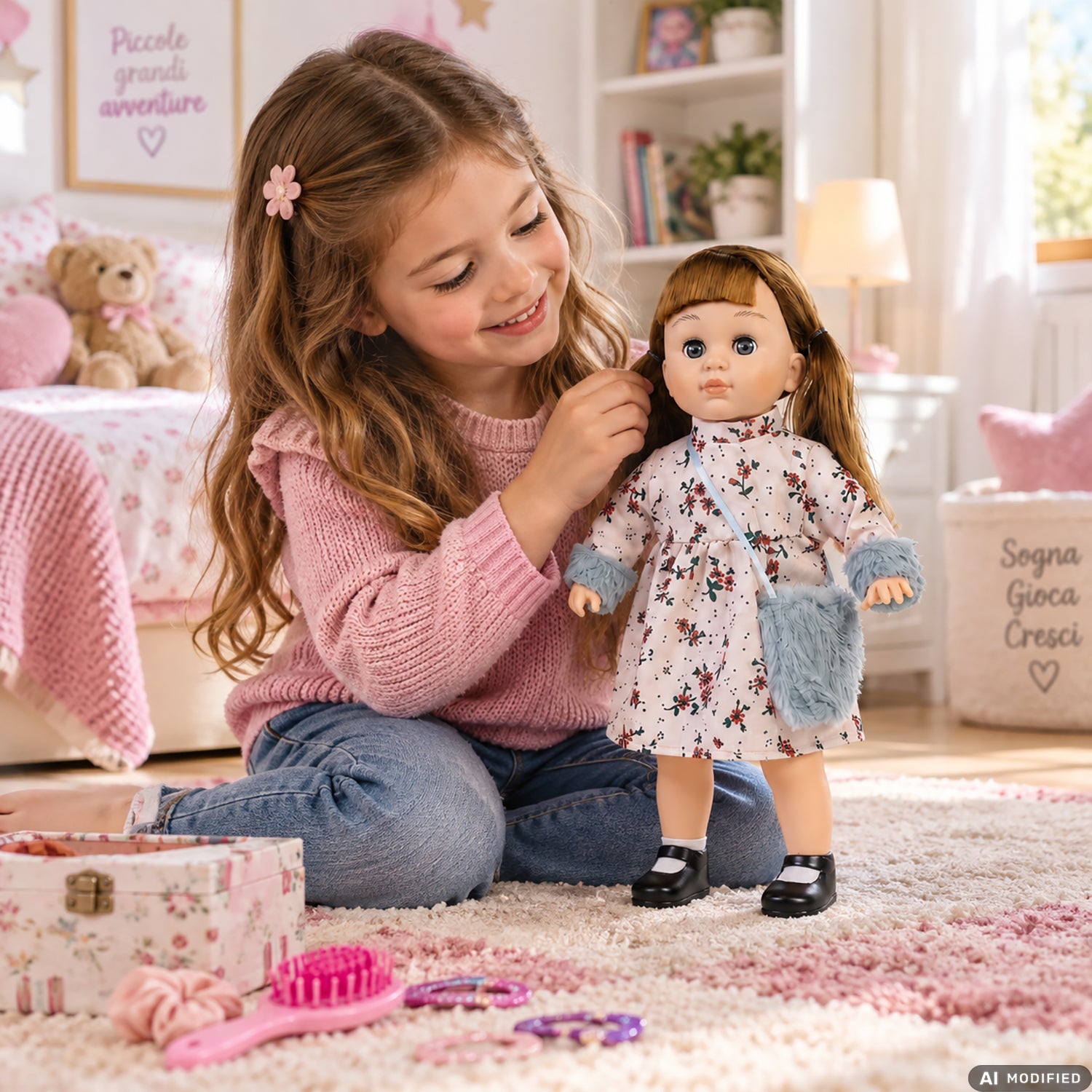 TU GIOCHI - Lulù Dolce Bambolina Bambola Fashion con Abiti e Accessori 3+ Anni