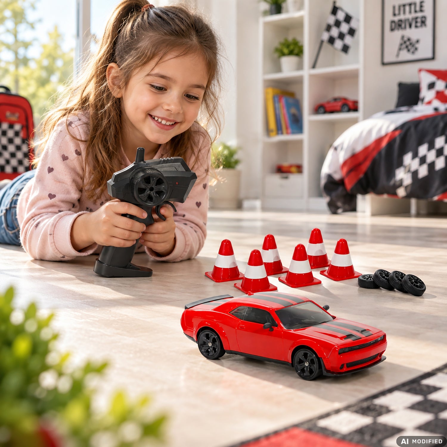 TU GIOCHI - DK Drift Supercar Auto Radiocomandata Drift 1:24 con Luci LED e Funzione Turbo 5+ Anni