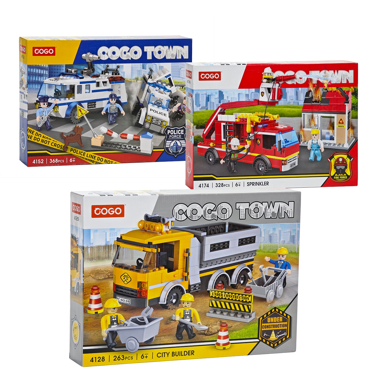 TU GIOCHI - Set Costruzioni Cogo Town Veicoli e Mestieri 6+ Anni