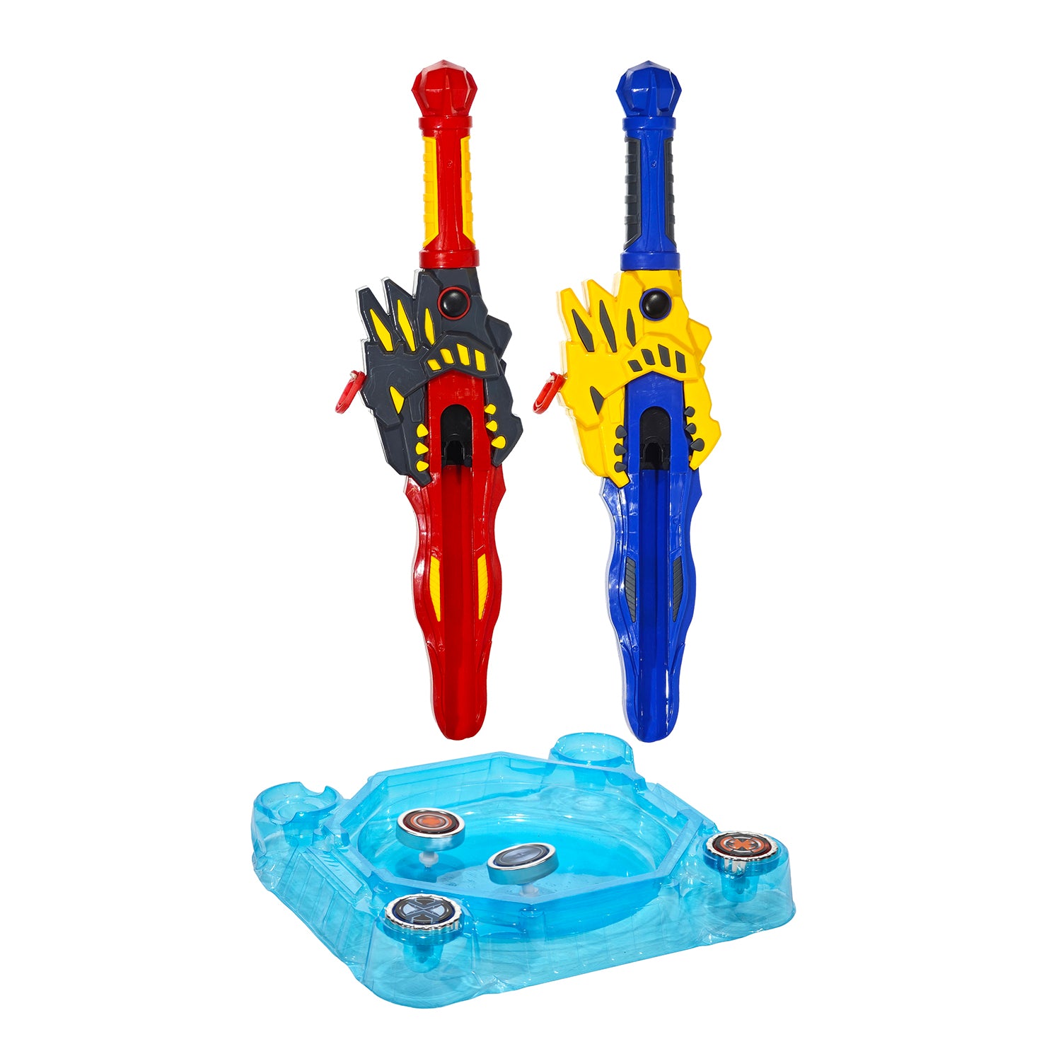 TU GIOCHI - Dragon Spinner con Arena da Combattimento, 4 Trottole e 2 Lanciatori 3+ Anni