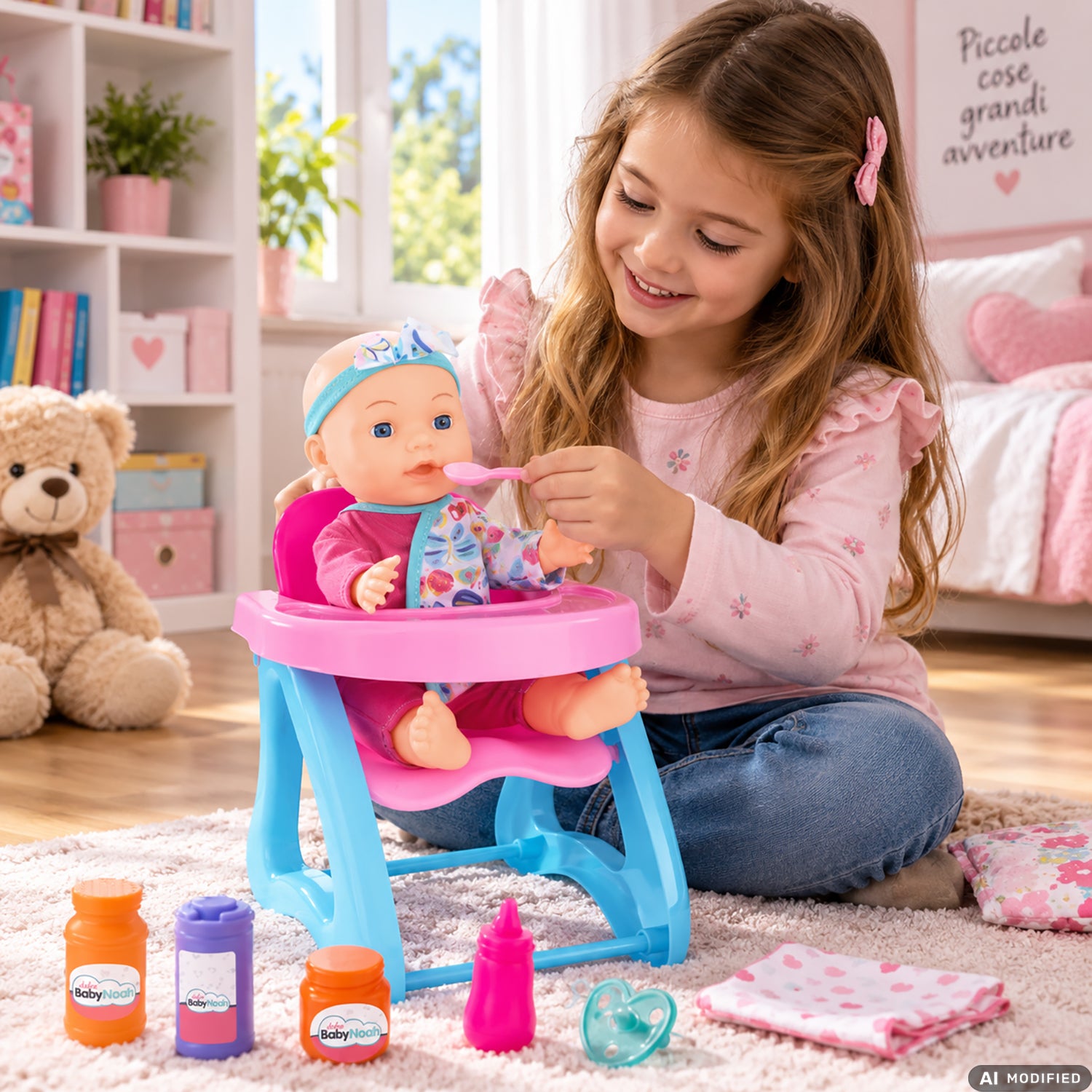 TU GIOCHI - Bambolotto Dolce Baby Noah con Accessorio e 6 Accessori 3+ Anni