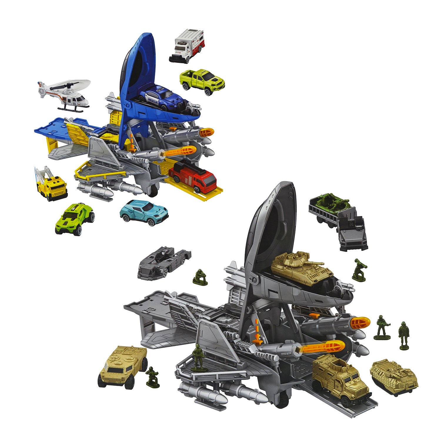 TU GIOCHI - Jet Trasformabile in Base Operativa con 5 Veicoli e Sistema Lanciamissili 3+ Anni