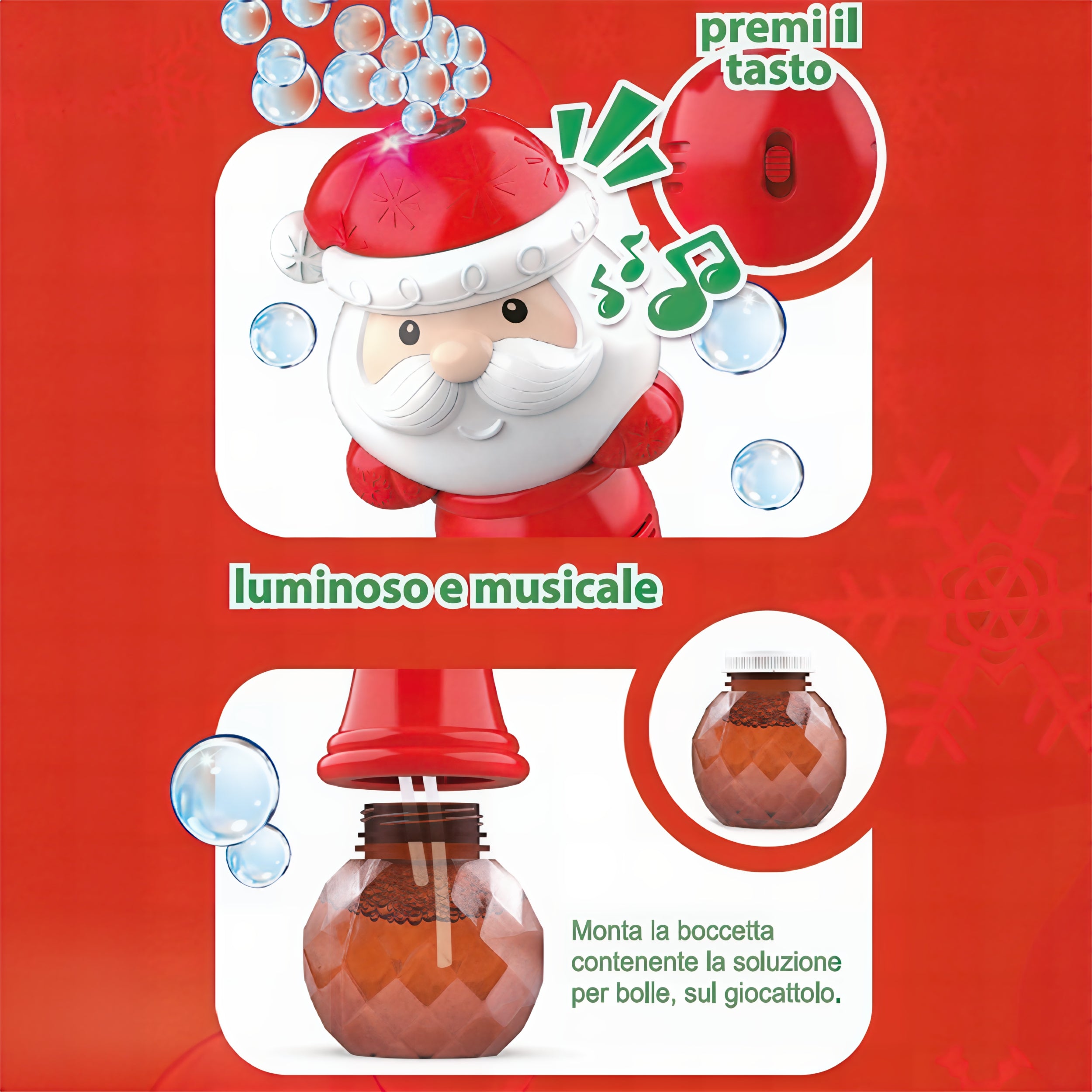 VESTIAMO CASA GRAN NATALE - Sparabolle Natalizio Luminoso e Musicale Merry Christmas