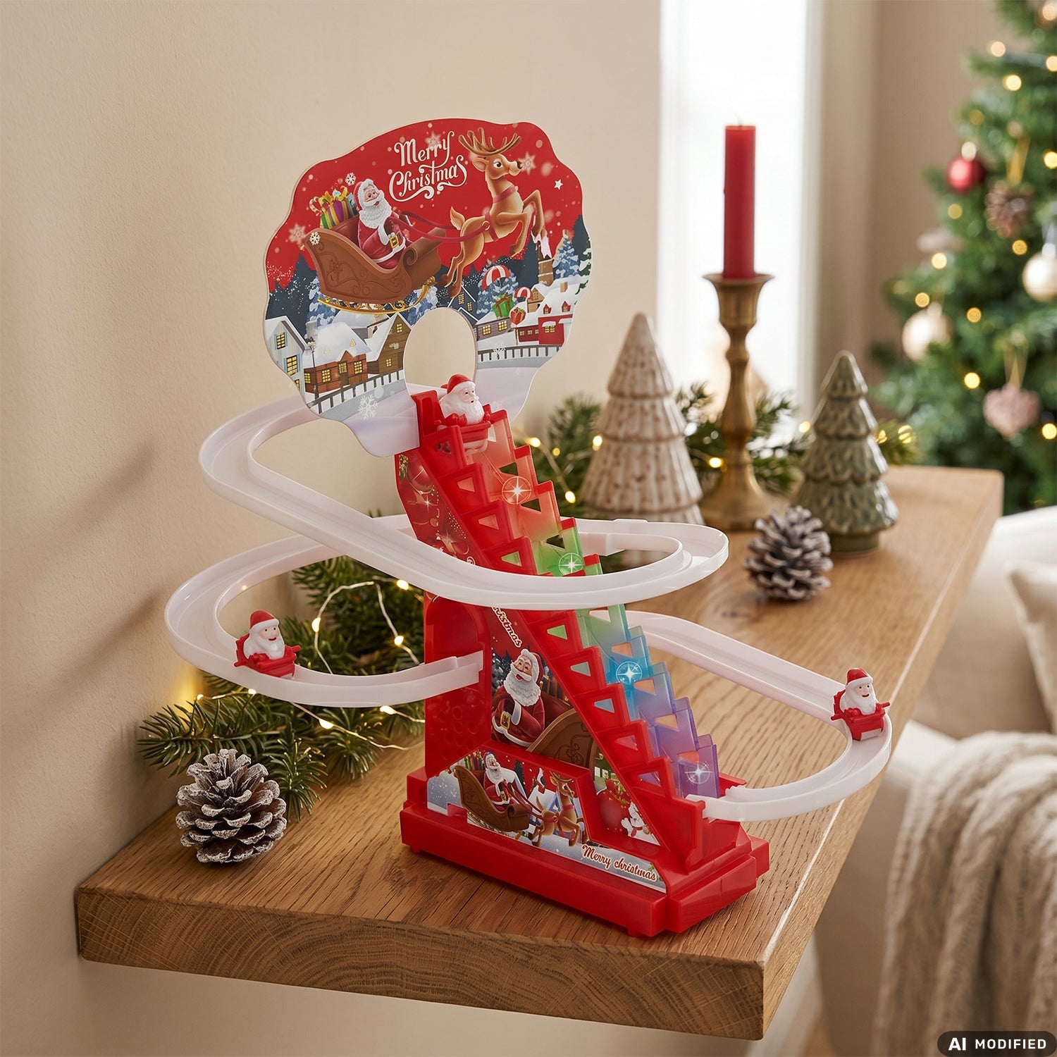 VESTIAMO CASA GRAN NATALE - Gioco Natalizio Santa’s Slide con Pista e Babbo Natale