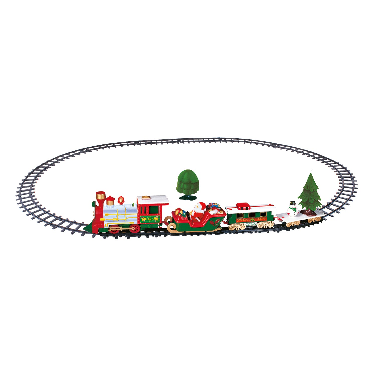 VESTIAMO CASA GRAN NATALE - Trenino dei Balocchi Natalizio con Luci, Suono Realistico e Binari Modulari 22 Pezzi