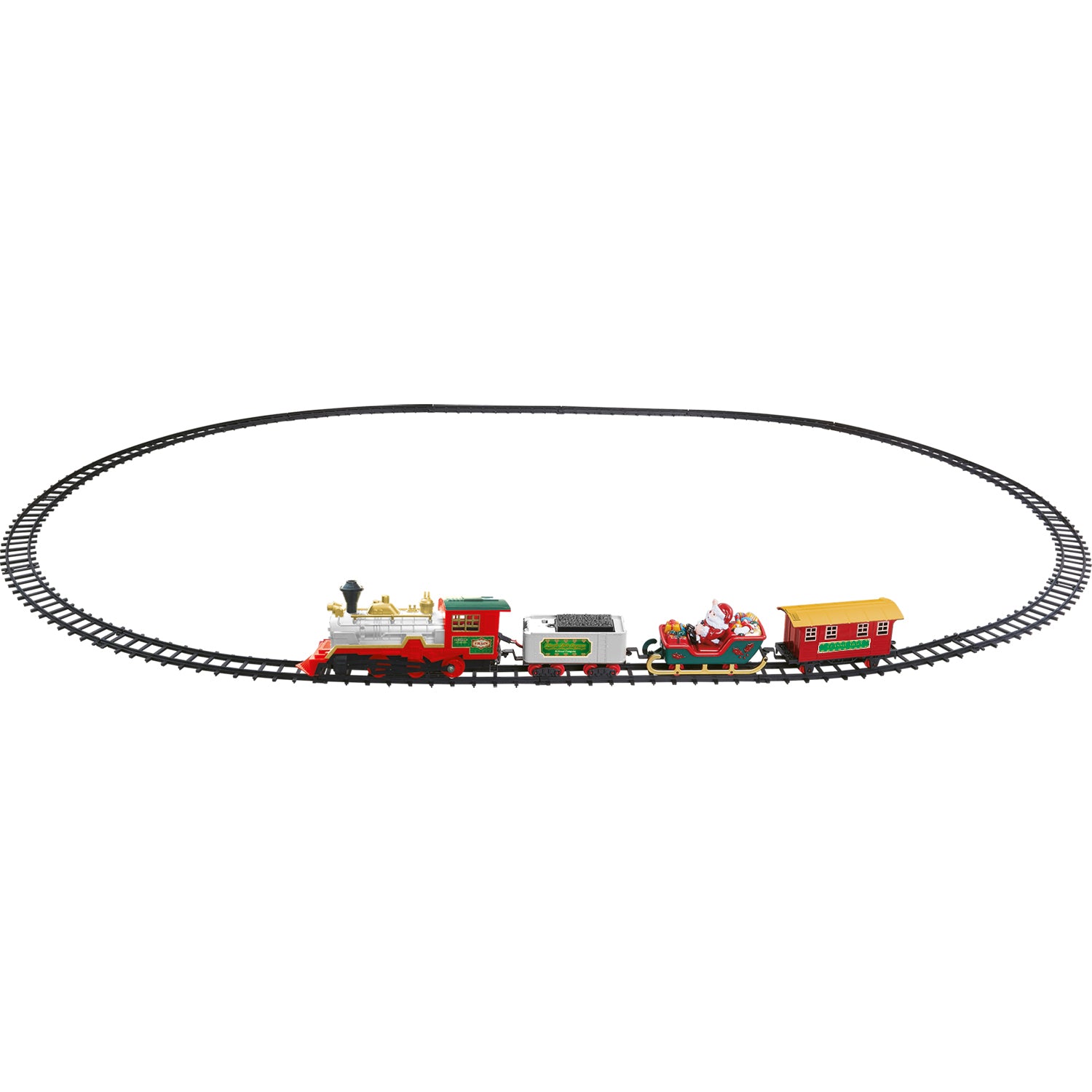 VESTIAMO CASA GRAN NATALE - Trenino di Babbo Natale Polo Nord Express con Luci, Suoni e Binari Modulari 20 Pezzi