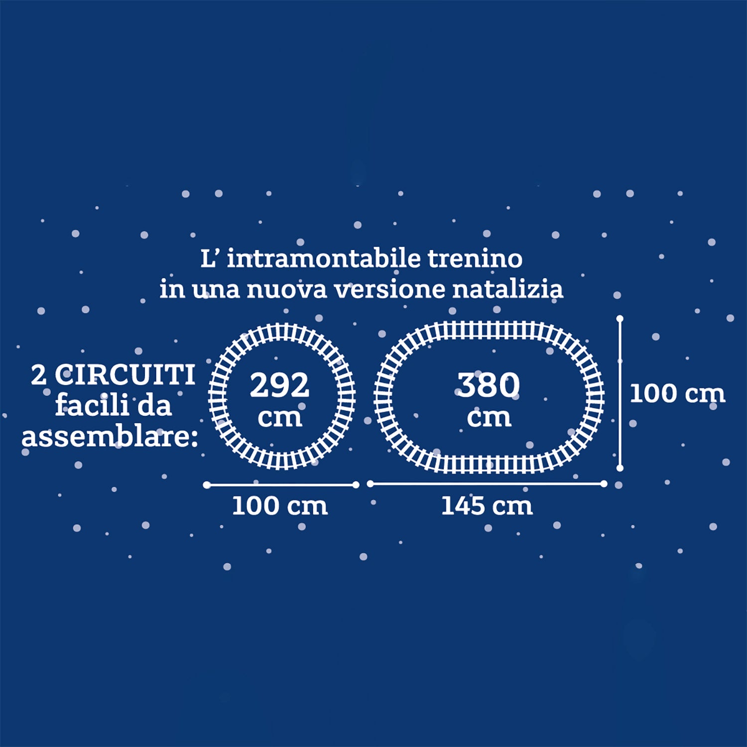 VESTIAMO CASA GRAN NATALE - Trenino di Babbo Natale Polo Nord Express con Luci, Suoni e Binari Modulari 20 Pezzi