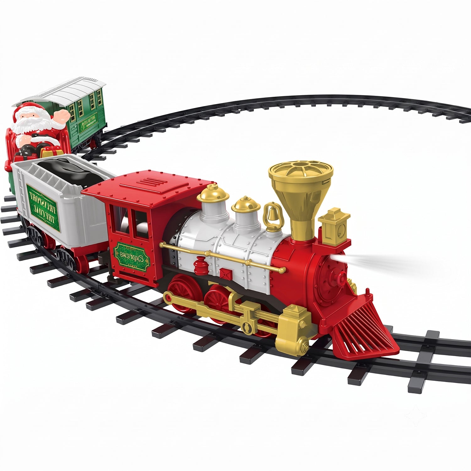 VESTIAMO CASA GRAN NATALE - Treno Christmas Sospeso per Albero con Luci, Suoni 21 Pezzi
