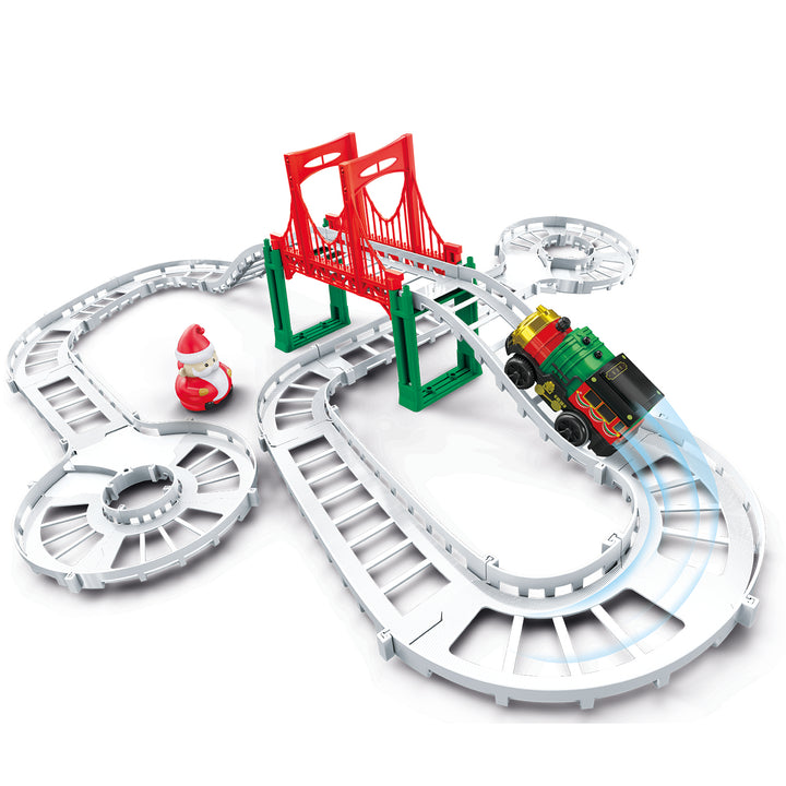 VESTIAMO CASA GRAN NATALE - Treno natalizio Artic Express set 30 pezzi - Lunghezza ferrovia 218 cm