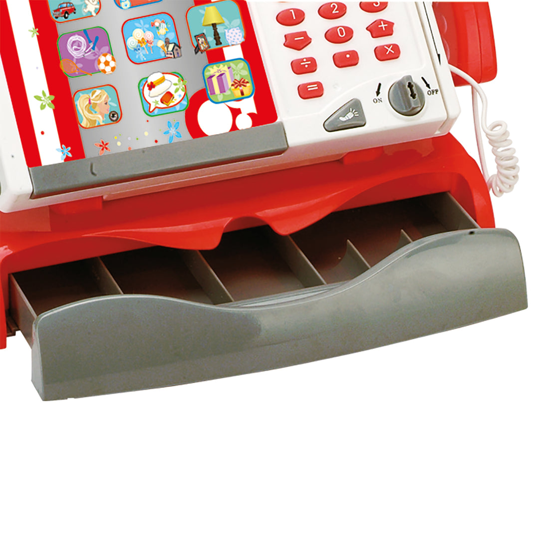 Marchio Pos Giocattolo per Bambini con Scontrino Giocattolo Cassa Bambini Registratore Accessori Lettore Carta Scanner da