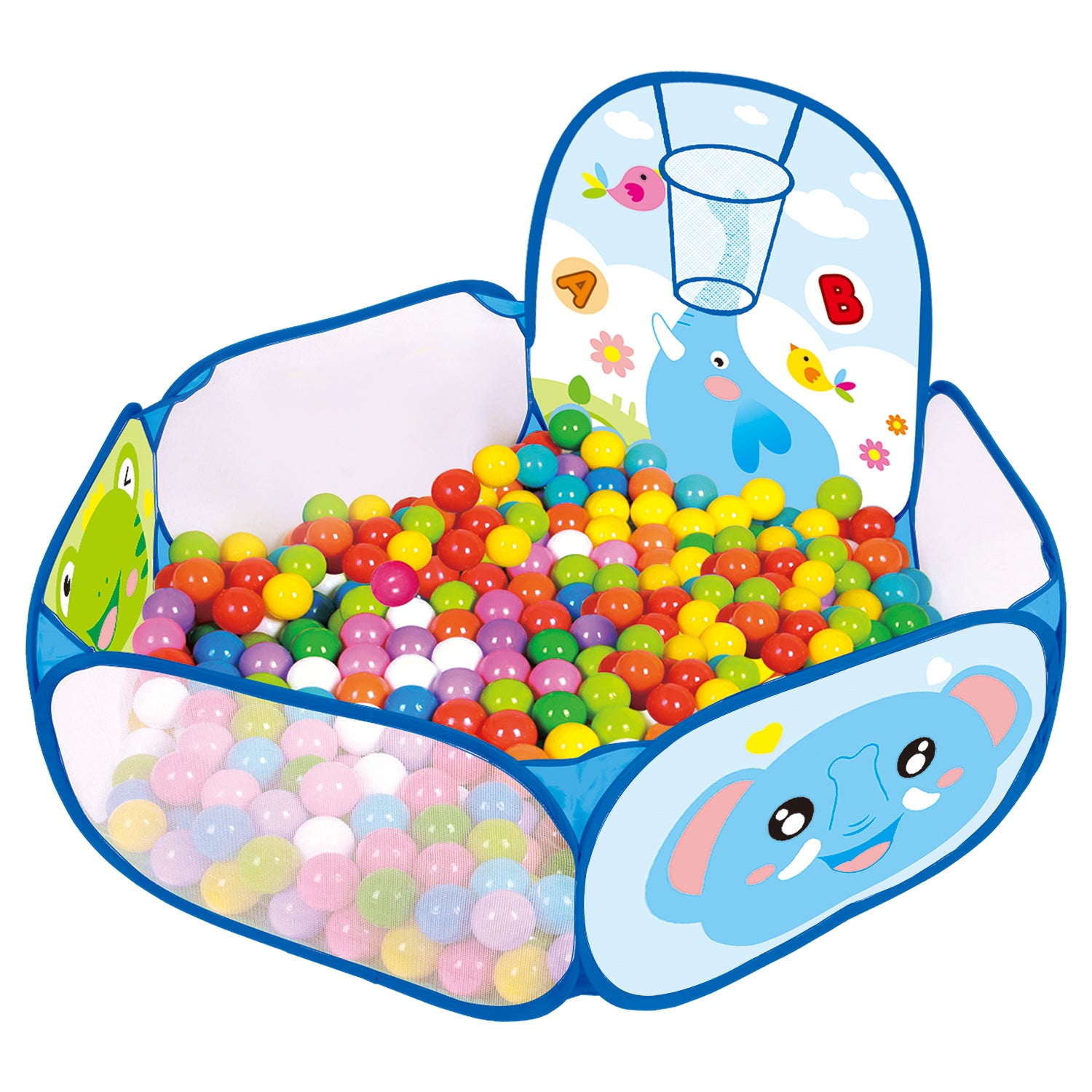 TU GIOCHI - Color Bowl Piscina di Palline con Canestro e 50 Palline 3+ Anni