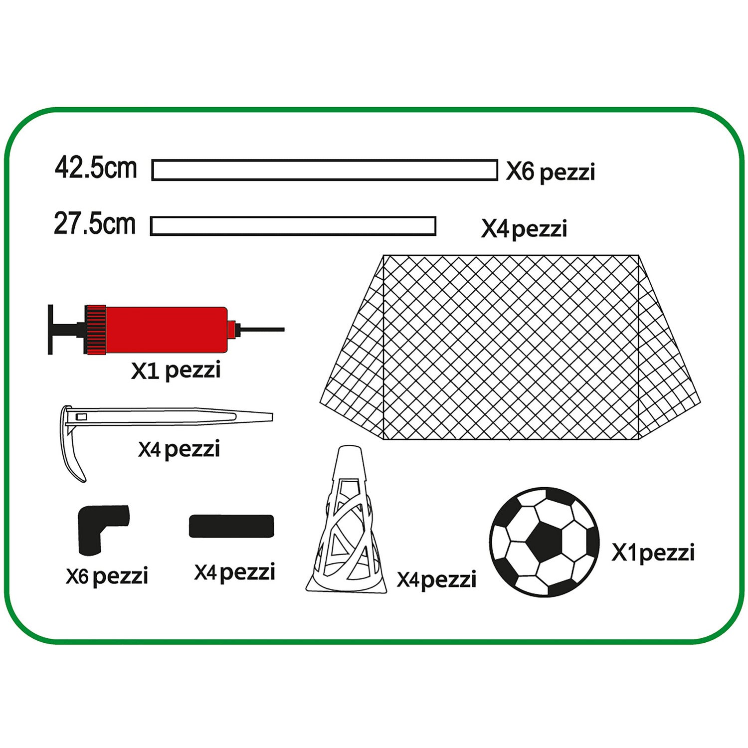 TU GIOCHI - Porta Calcio Super Goal - h62x92x49 cm