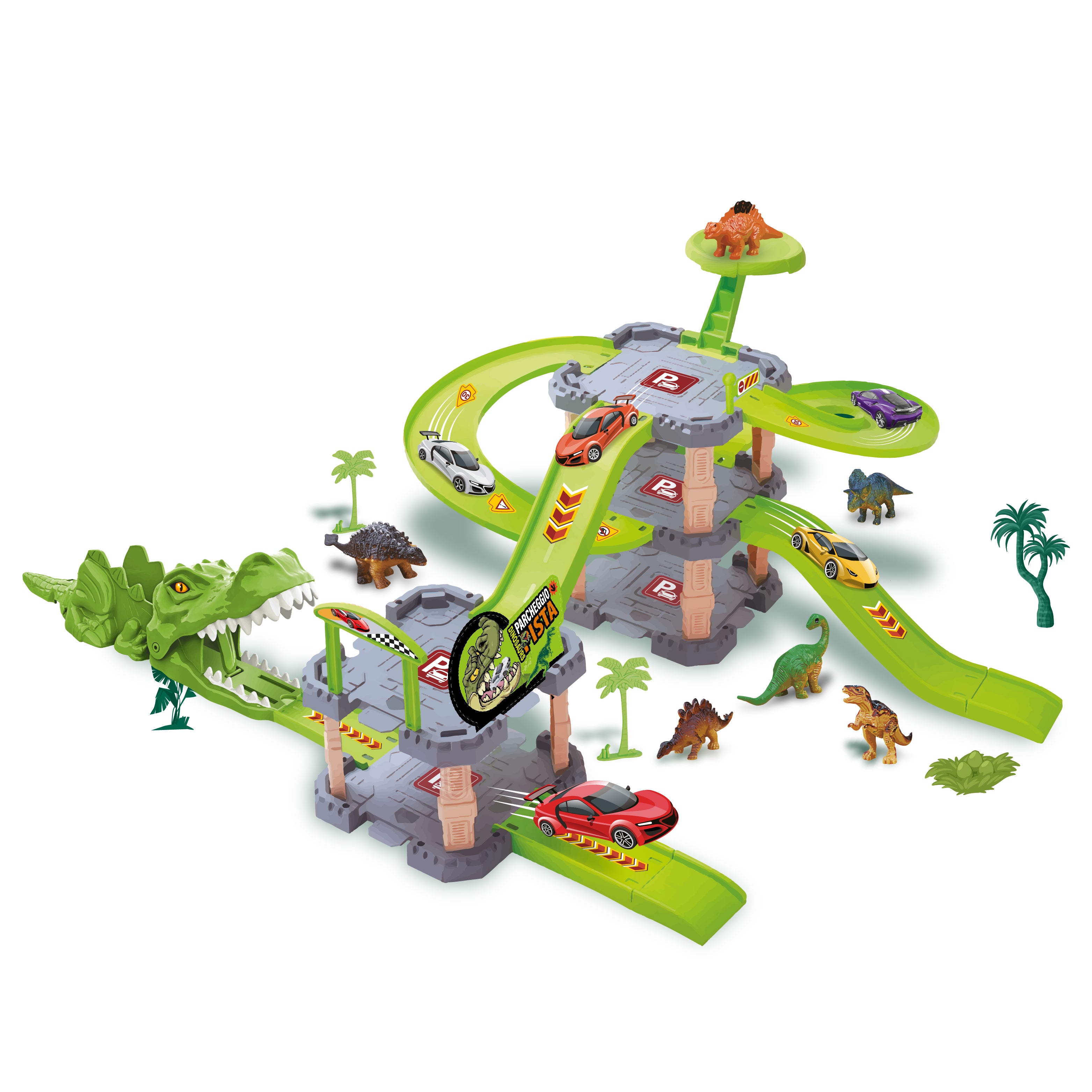 TU GIOCHI - Parcheggio Pista Super Speed - Shark / Dinosaurs / Snake