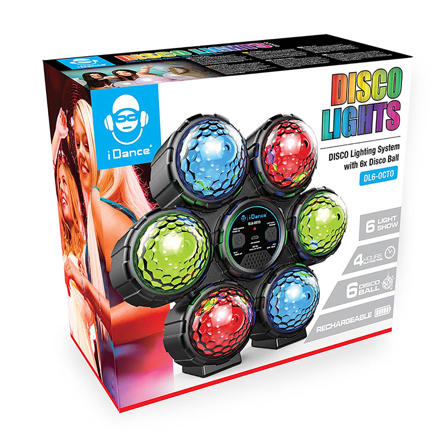 IDANCE - Disco Lights DL6-Octo - Sistema di Illuminazione Portatile