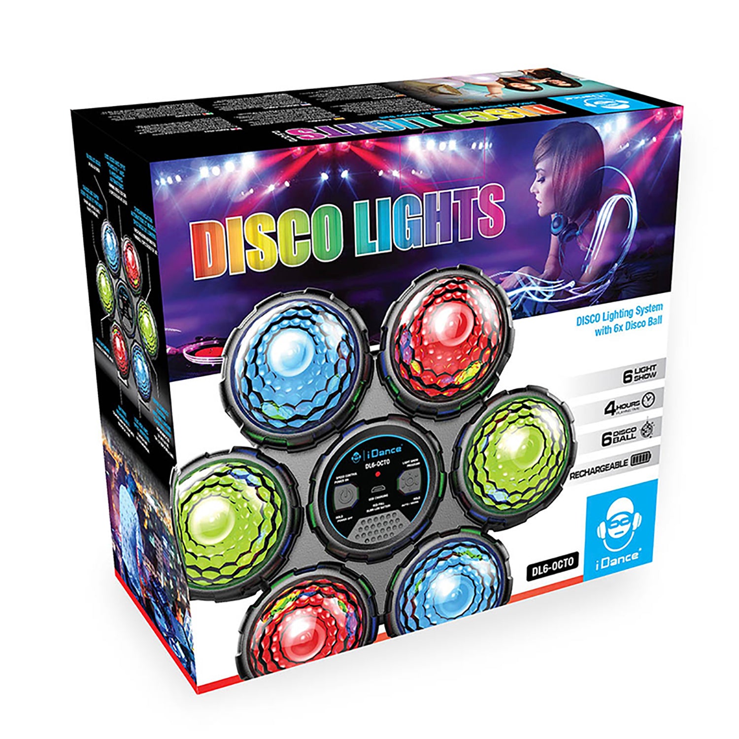 IDANCE - Disco Lights DL6-Octo - Sistema di Illuminazione Portatile
