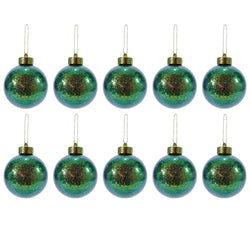 VESTIAMO CASA GRAN NATALE - Palle di Natale Verdi diametro 6 cm - set 10 pezzi