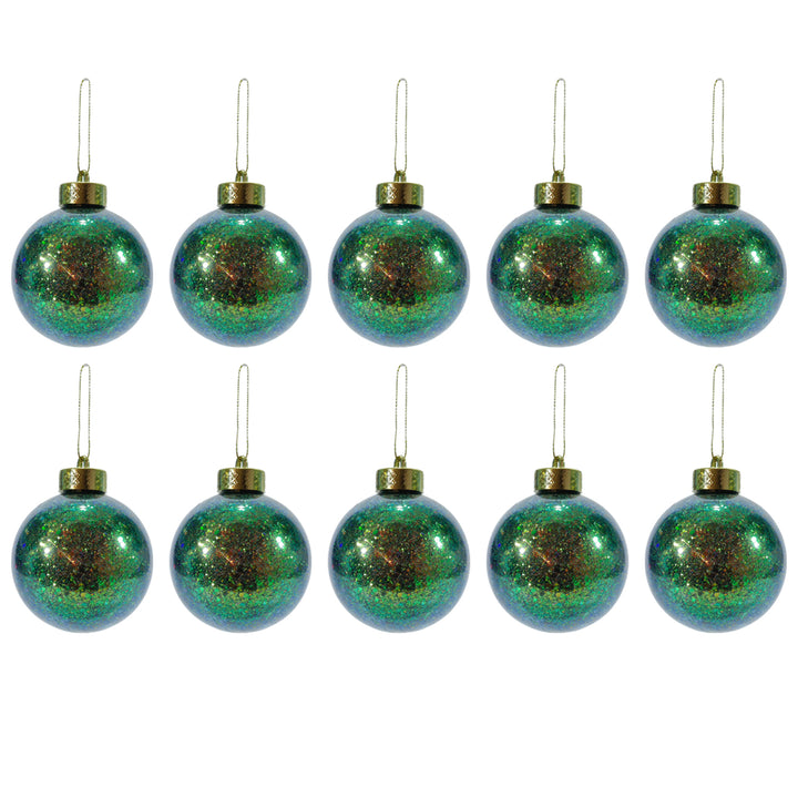 VESTIAMO CASA GRAN NATALE - Palle di Natale Verdi diametro 6 cm - set 10 pezzi